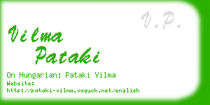 vilma pataki business card